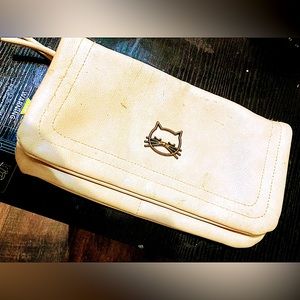 Cream colored Vegan Faux Leather Wallet